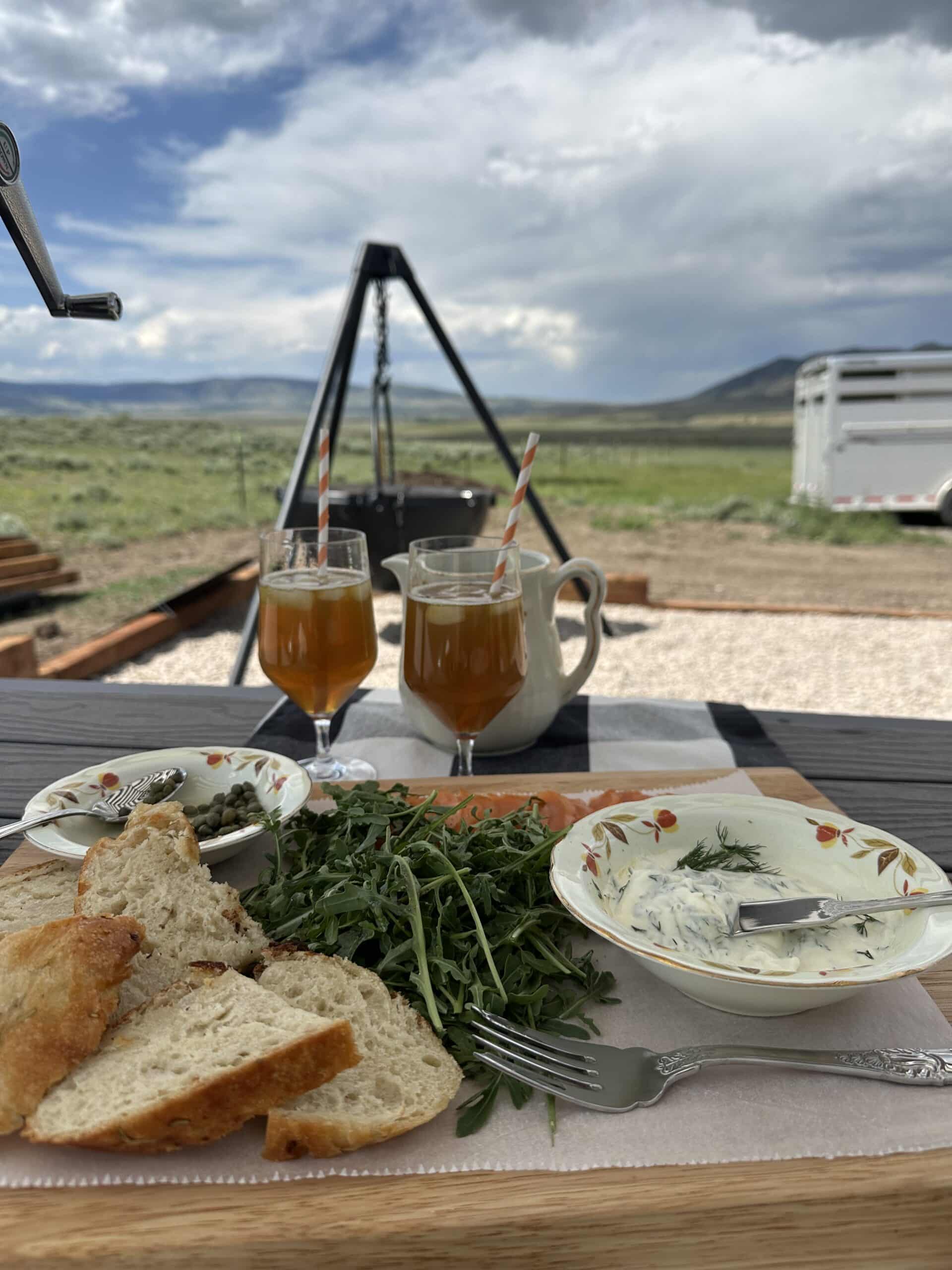 Food at a Tea & Tatanka event.