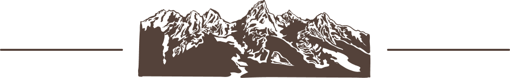 Illustration of Medicine Bow National Forest's Snowy Range sandwiched between horizontal lines.